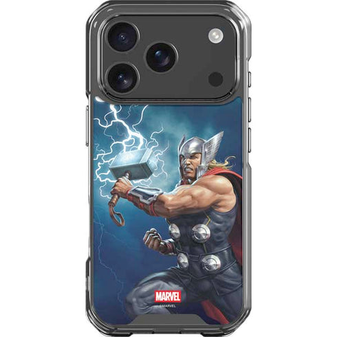 Marvel Thor Thor and Mjolnir iPhone 17 Pro Clear Case