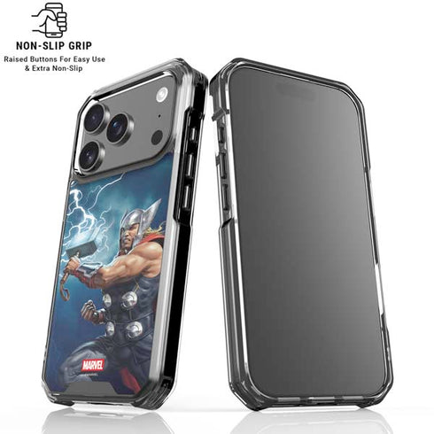 Marvel Thor Thor and Mjolnir iPhone 17 Pro Clear Case