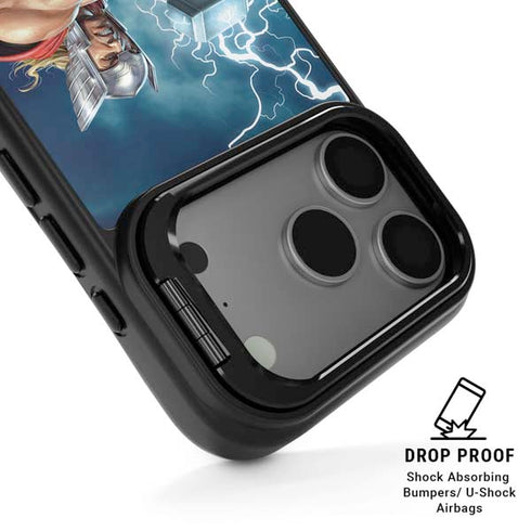 Marvel Thor Thor and Mjolnir iPhone 17 Pro Kickstand Case