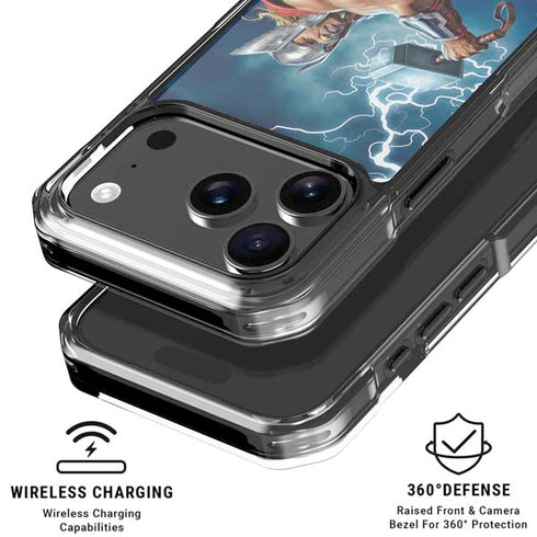 Marvel Thor Thor and Mjolnir iPhone 17 Pro Max Clear Case