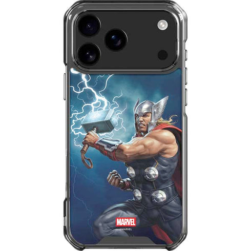 Marvel Thor Thor and Mjolnir iPhone 18 Pro Max Clear Case