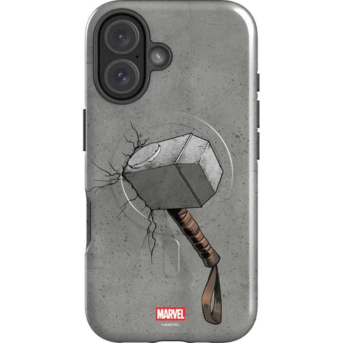 Marvel Thor Thors Hammer Mjolnir iPhone 16 Plus Magsafe Impact Case