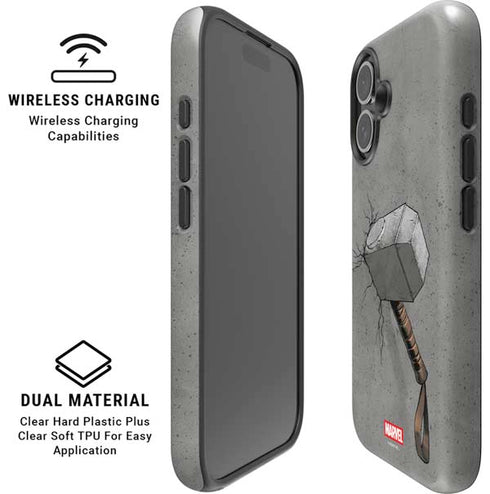 Marvel Thor Thors Hammer Mjolnir iPhone 16 Plus Magsafe Impact Case