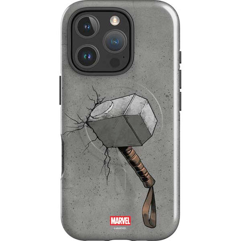 Marvel Thor Thors Hammer Mjolnir iPhone 16 Pro Magsafe Impact Case
