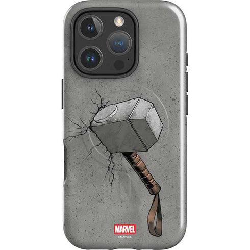 Marvel Thor Thors Hammer Mjolnir iPhone 16 Pro Max Magsafe Impact Case