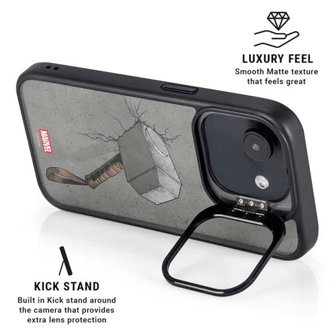 Marvel Thor Thors Hammer Mjolnir iPhone 16e Kickstand Case