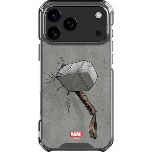 Marvel Thor Thors Hammer Mjolnir iPhone 17 Pro Max Clear Case