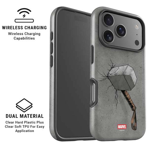 Marvel Thor Thors Hammer Mjolnir iPhone 17 Pro Max Magsafe Impact Case