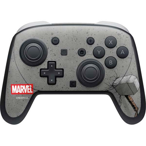 Marvel Thor Thors Hammer Mjolnir Nintendo Switch 2 (2025) Pro Controller Skin
