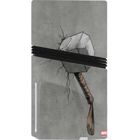 Marvel Thor Thors Hammer Mjolnir PS5 Pro Disk Console Skin