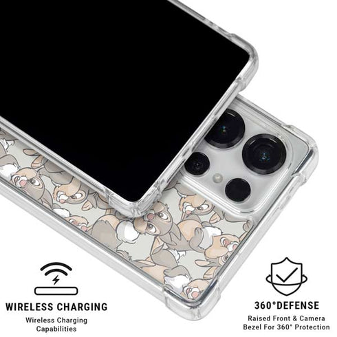 Disney Bambi Thumper Character Pattern Galaxy S25 Ultra Clear Case