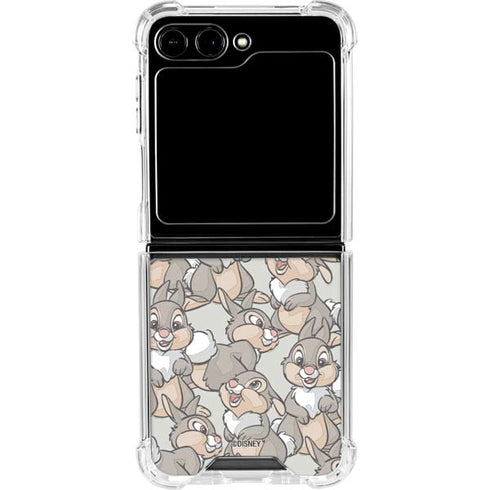 Disney Bambi Thumper Character Pattern Galaxy Z Flip6 Clear Case