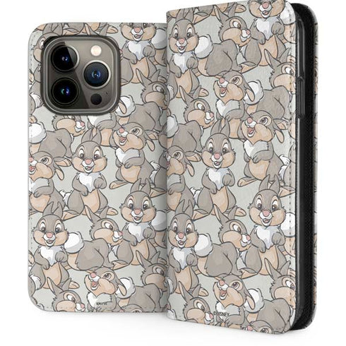 Disney Bambi Thumper Character Pattern iPhone 14 Pro Folio Case