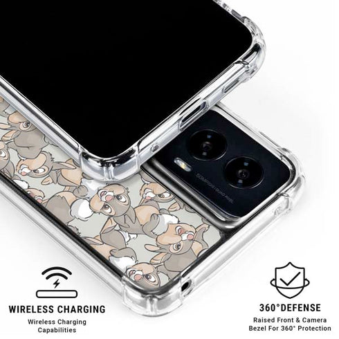 Disney Bambi Thumper Character Pattern Moto G Power 5G (2024) Clear Case