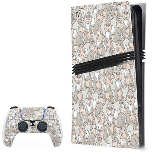 Disney Bambi Thumper Character Pattern PS5 Pro Bundle Skin