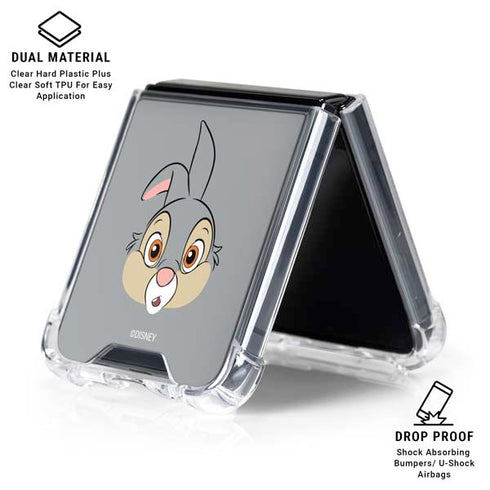 Disney Bambi Thumper Portrait Galaxy Z Flip6 Clear Case