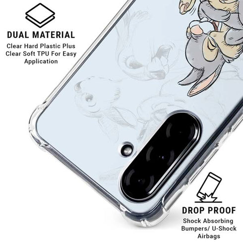 Disney Bambi Thumper Sketched portrait Galaxy A36 5G Clear Case