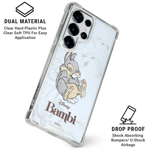 Disney Bambi Thumper Sketched portrait Galaxy S25 Ultra Clear Case
