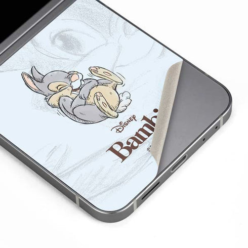Disney Bambi Thumper Sketched portrait Galaxy Z Flip6 Skin