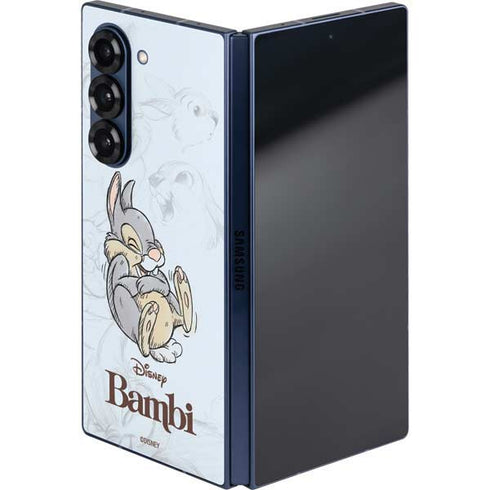 Disney Bambi Thumper Sketched portrait Galaxy Z Fold6 Skin