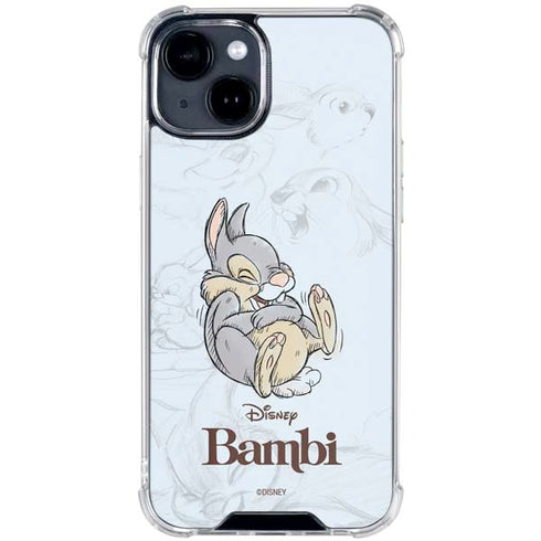 Disney Bambi Thumper Sketched portrait iPhone 15 Clear Case