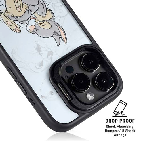 Disney Bambi Thumper Sketched portrait iPhone 15 Pro Max Kickstand Case