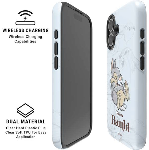 Disney Bambi Thumper Sketched portrait iPhone 16 Plus Magsafe Impact Case