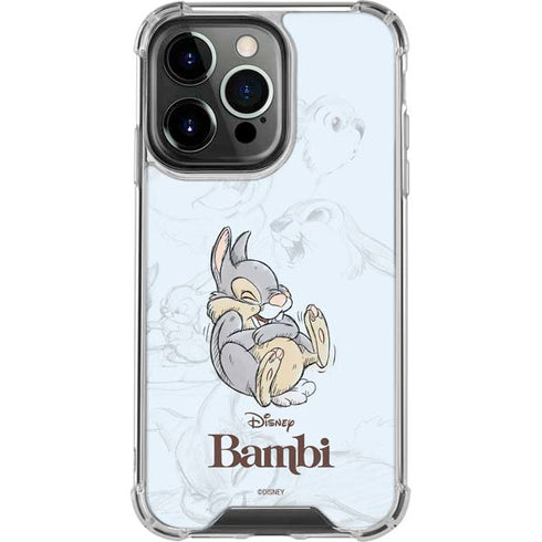 Disney Bambi Thumper Sketched portrait iPhone 16 Pro Clear Case