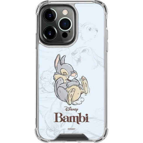 Disney Bambi Thumper Sketched portrait iPhone 16 Pro Max Clear Case