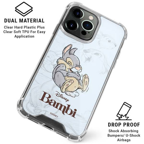 Disney Bambi Thumper Sketched portrait iPhone 16 Pro Max Clear Case