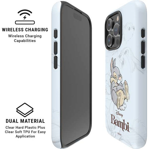 Disney Bambi Thumper Sketched portrait iPhone 16 Pro Max Magsafe Impact Case