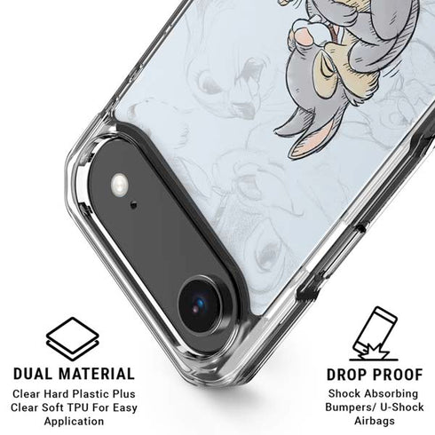 Disney Bambi Thumper Sketched portrait iPhone 17 Air Clear Case