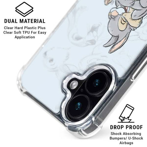 Disney Bambi Thumper Sketched portrait iPhone 17 Clear Case