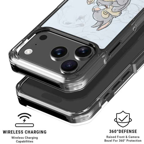 Disney Bambi Thumper Sketched portrait iPhone 17 Pro Clear Case