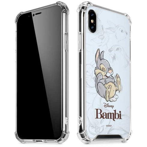 Disney Bambi Thumper Sketched portrait iPhone X/XS Clear Case
