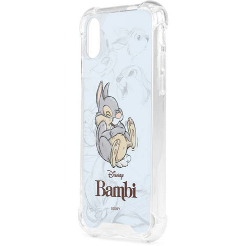 Disney Bambi Thumper Sketched portrait iPhone XS Clear Case