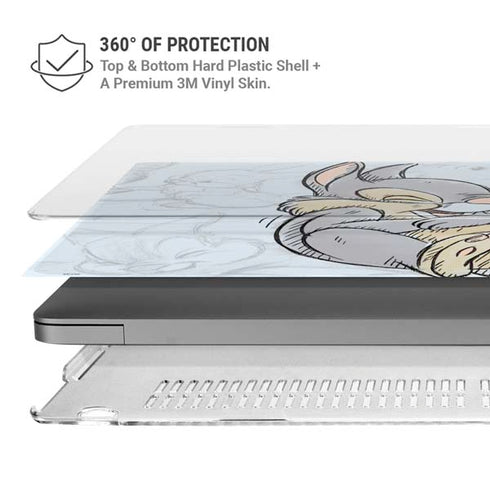 Disney Bambi Thumper Sketched portrait MacBook Pro 14in (2021-24) Case plus Skin