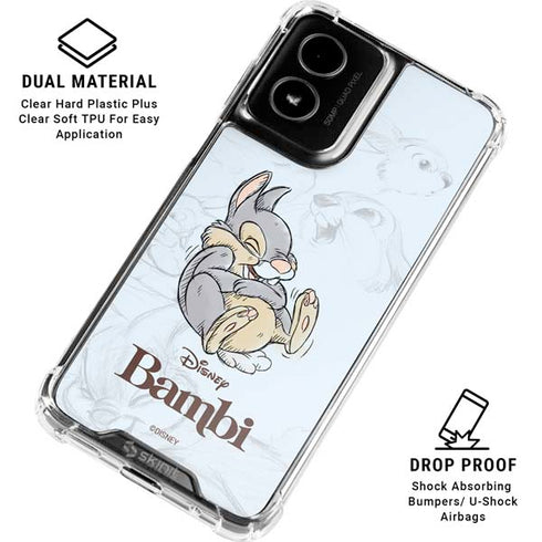 Disney Bambi Thumper Sketched portrait Moto G Power 5G (2024) Clear Case