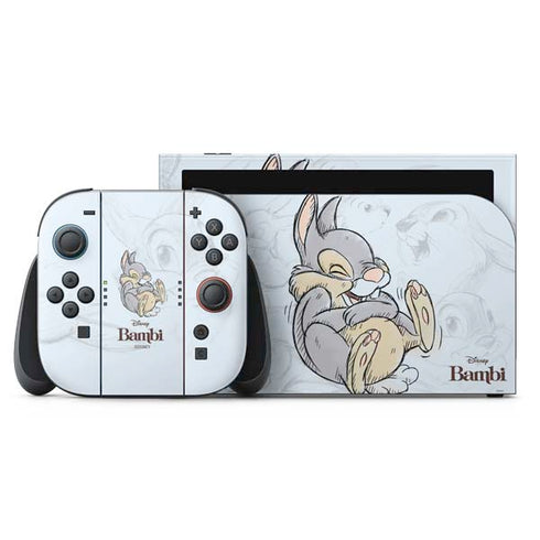 Disney Bambi Thumper Sketched portrait Nintendo Switch 2 (2025) with Joy-Con Skin