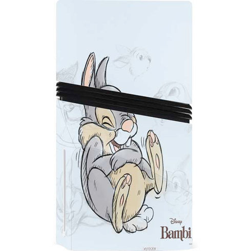 Disney Bambi Thumper Sketched portrait PS5 Pro Disk Console Skin