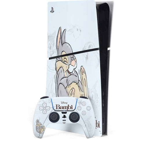 Disney Bambi Thumper Sketched portrait PlayStation PS5 Skins