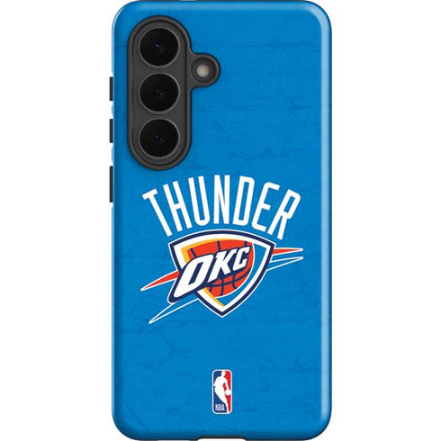 NBA OKC Thunder Distressed Galaxy S26 Impact Case