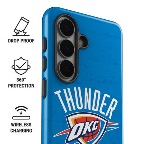 NBA OKC Thunder Distressed Galaxy S26 Plus Impact Case