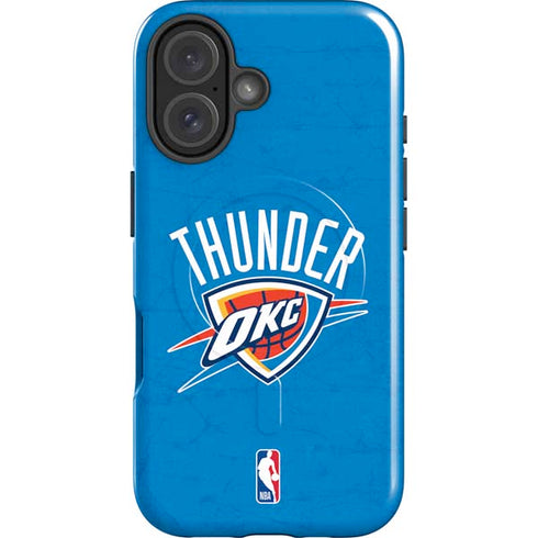 NBA OKC Thunder Distressed iPhone 16 Magsafe Impact Case