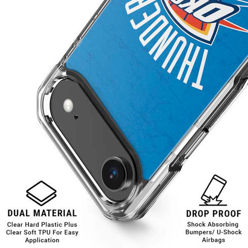 NBA OKC Thunder Distressed iPhone 17 Air Clear Case