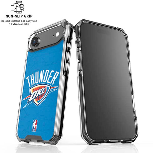 NBA OKC Thunder Distressed iPhone 17 Air Clear Case