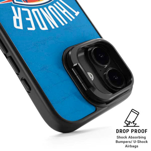 NBA OKC Thunder Distressed iPhone 17 Kickstand Case
