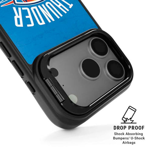 NBA OKC Thunder Distressed iPhone 17 Pro Kickstand Case