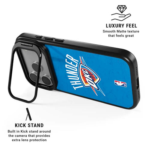NBA OKC Thunder Distressed iPhone 17 Pro Max Kickstand Case