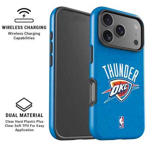 NBA OKC Thunder Distressed iPhone 17 Pro Max Magsafe Impact Case